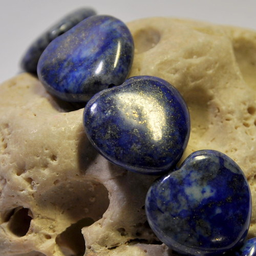 LA224/2 Lapis lazuli - srdce 21 mm — foto 3