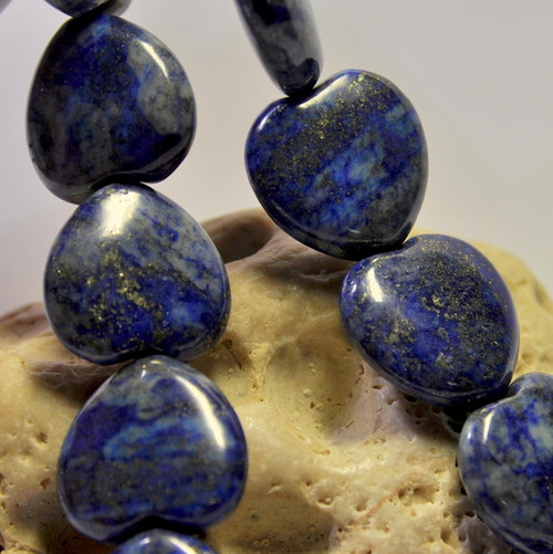 LA224/2 Lapis lazuli - srdce 21 mm — foto 5