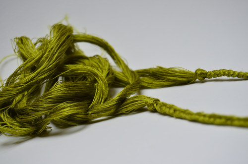 Náhrdelník erotikon - zelené hedvábí — foto 3
