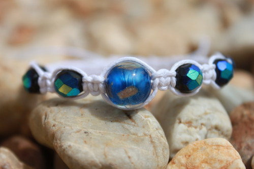 Náramek makramé/shamballa — foto 2