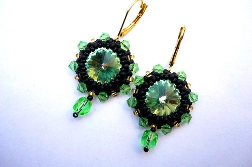 Zelenočerné elegantní - swarovski — foto 3