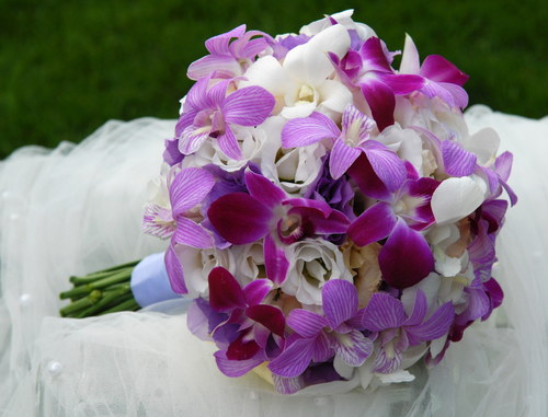 Svatební kytice s orchidejemi — foto 5