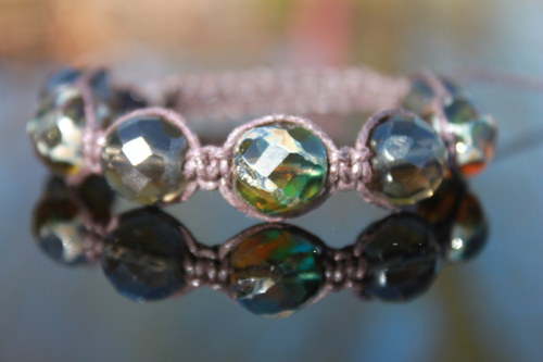 Náramek makramé/shamballa — foto 4
