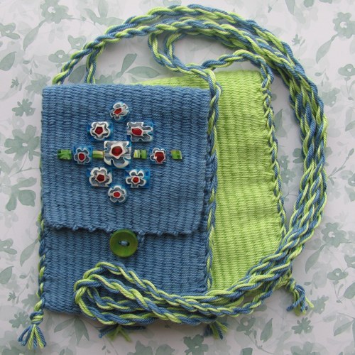Millefiori květinová kapsička (modrá) — foto 3