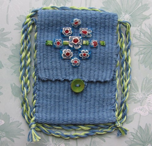 Millefiori květinová kapsička (modrá) — foto 2