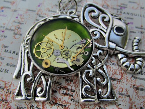 SLON.....steampunkový přívěsek — foto 2