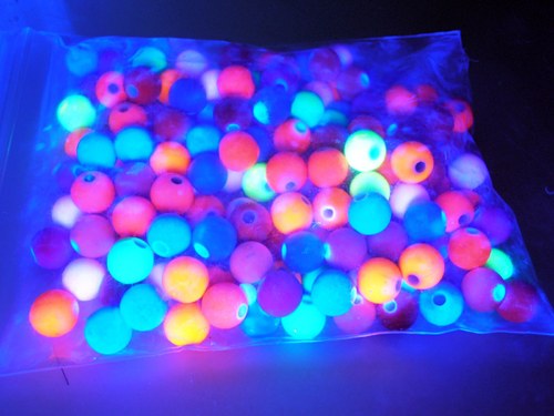 Neonové kuličky 8mm - mix 20ks — foto 2
