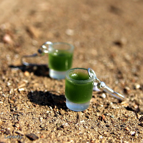 Absinthové naušničky — foto 2