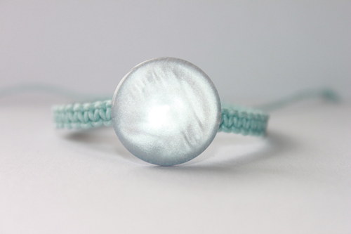 Jasná obloha.. Náramek makramé/shamballa — foto 3