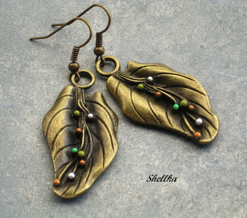 Náušnice ,,EXOTIC LEAVES,,2 — foto 3