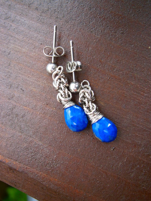 Náušnice lapis lazuli — foto 5