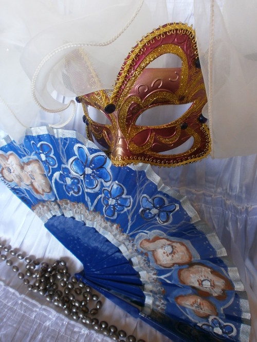 Luxusní vějíř - Dark breeze blue — foto 4
