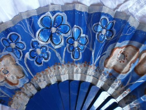 Luxusní vějíř - Dark breeze blue — foto 5