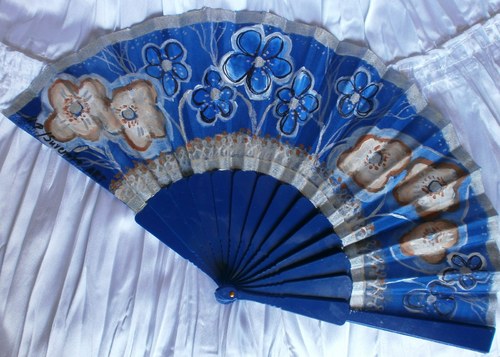 Luxusní vějíř - Dark breeze blue — foto 6