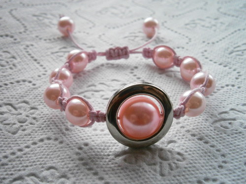 Náramek Shamballa růžový — foto 2