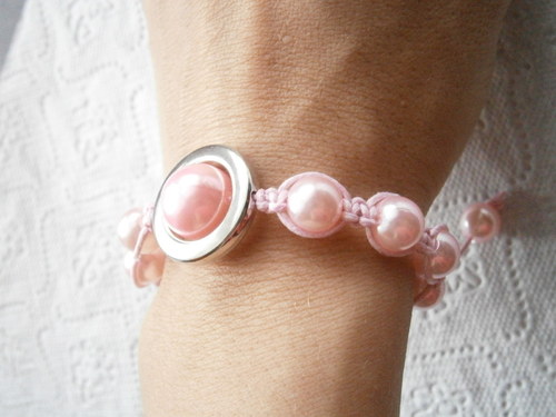 Náramek Shamballa růžový — foto 3