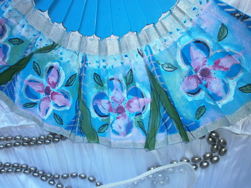 Luxusní vějíř - Light breeze blue — foto 4