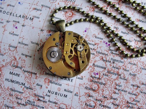 STEAMPUNKOVÝ PŘÍVĚSEK starobronz — foto 2