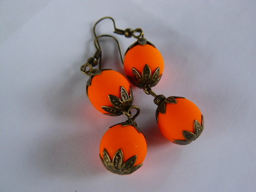Oranžové náušnice — foto 2