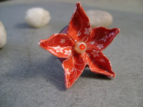 Květina Sakura origami - prstýnek — foto 2