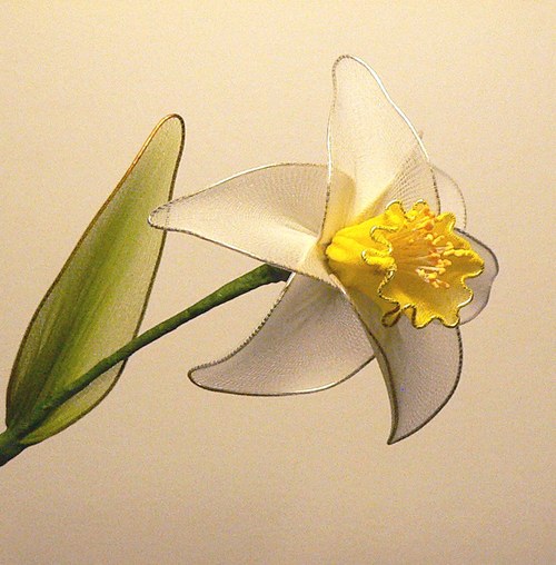 Narcis - nylonový květ — foto 2