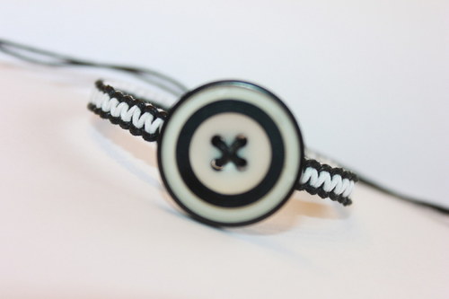 Retro.. Náramek shamballa/makramé — foto 3