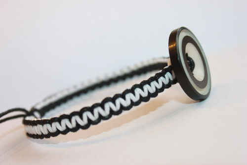 Retro.. Náramek shamballa/makramé — foto 2