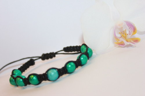 Náramek makramé/shamballa — foto 4