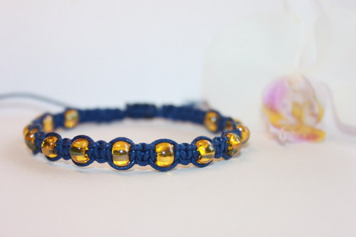 Náramek shamballa/makramé — foto 2