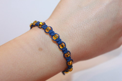 Náramek shamballa/makramé — foto 4