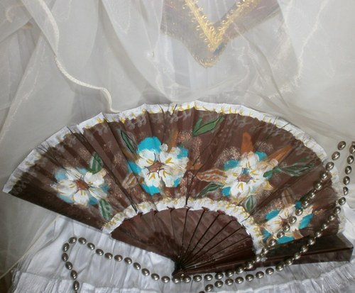 Luxusní vějíř - Blue - Brown breeze — foto 4