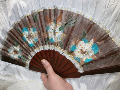 Luxusní vějíř - Blue - Brown breeze — foto 5