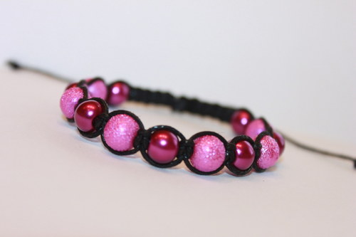 Náramek makramé/shamballa — foto 2