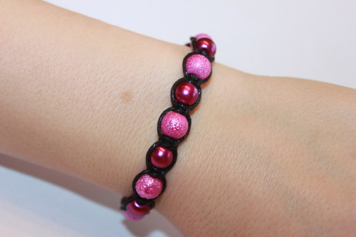 Náramek makramé/shamballa — foto 3