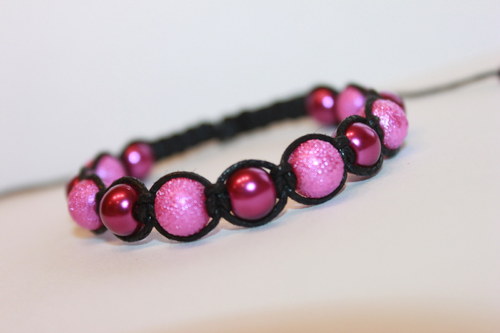 Náramek makramé/shamballa — foto 4
