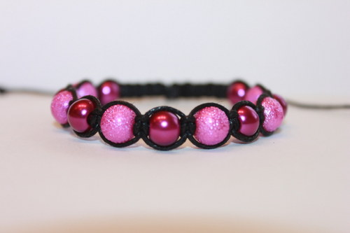 Náramek makramé/shamballa — foto 5