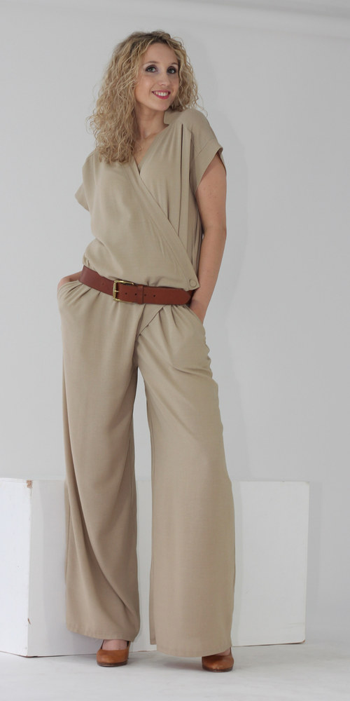 Overal - béžový/sleva 50 % - vel. M-L — foto 3