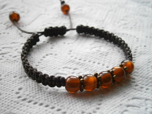 Náramek Shamballa hnědý — foto 2