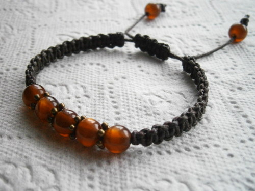 Náramek Shamballa hnědý — foto 3