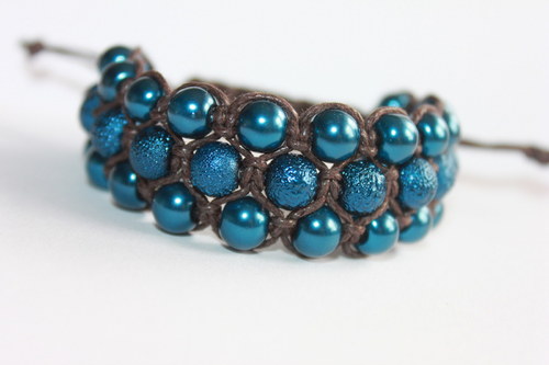 Náramek trojitý / Triple shamballa — foto 2