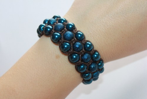 Náramek trojitý / Triple shamballa — foto 3