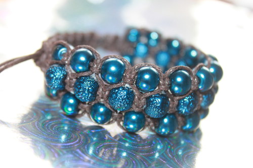 Náramek trojitý / Triple shamballa — foto 5
