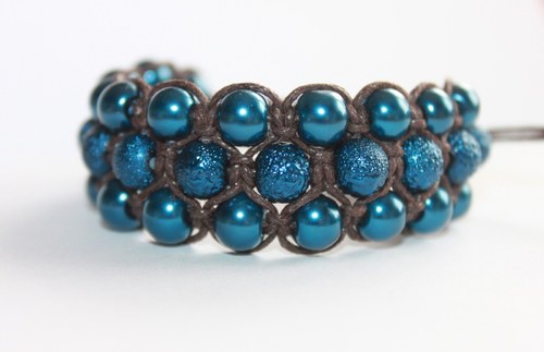 Náramek trojitý / Triple shamballa — foto 6