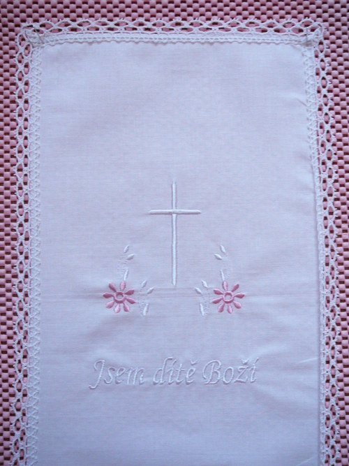 Křestní rouška přírodní 6 — foto 2