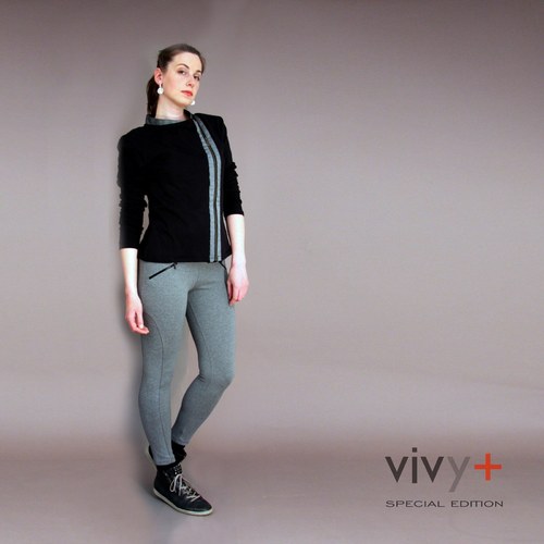 Společenská mikina - šikmý zip — foto 2