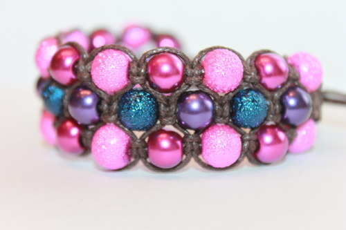 Náramek trojitý / Triple shamballa — foto 2