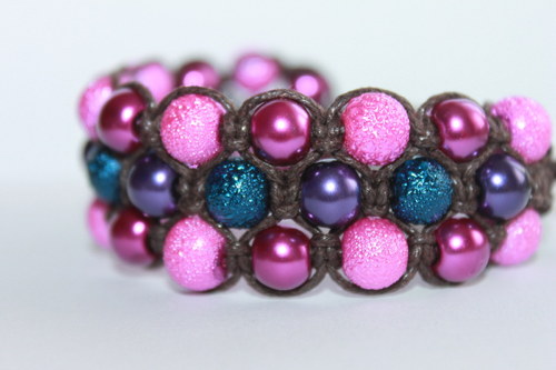 Náramek trojitý / Triple shamballa — foto 5