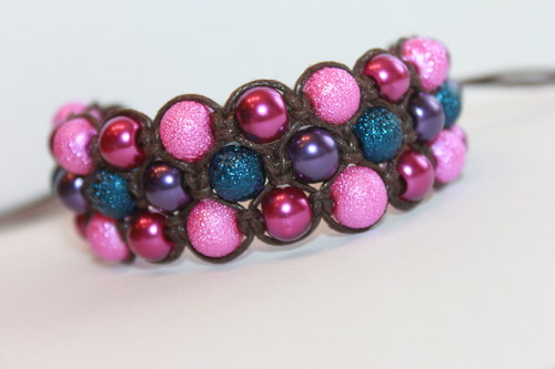 Náramek trojitý / Triple shamballa — foto 6