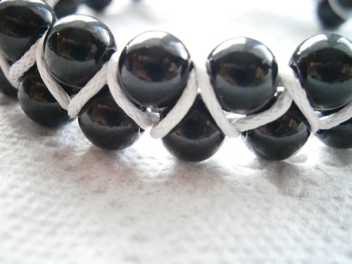 Shamballa náramek dvojitý černý — foto 3