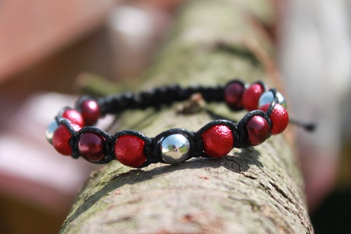 Náramek makramé/shamballa — foto 2